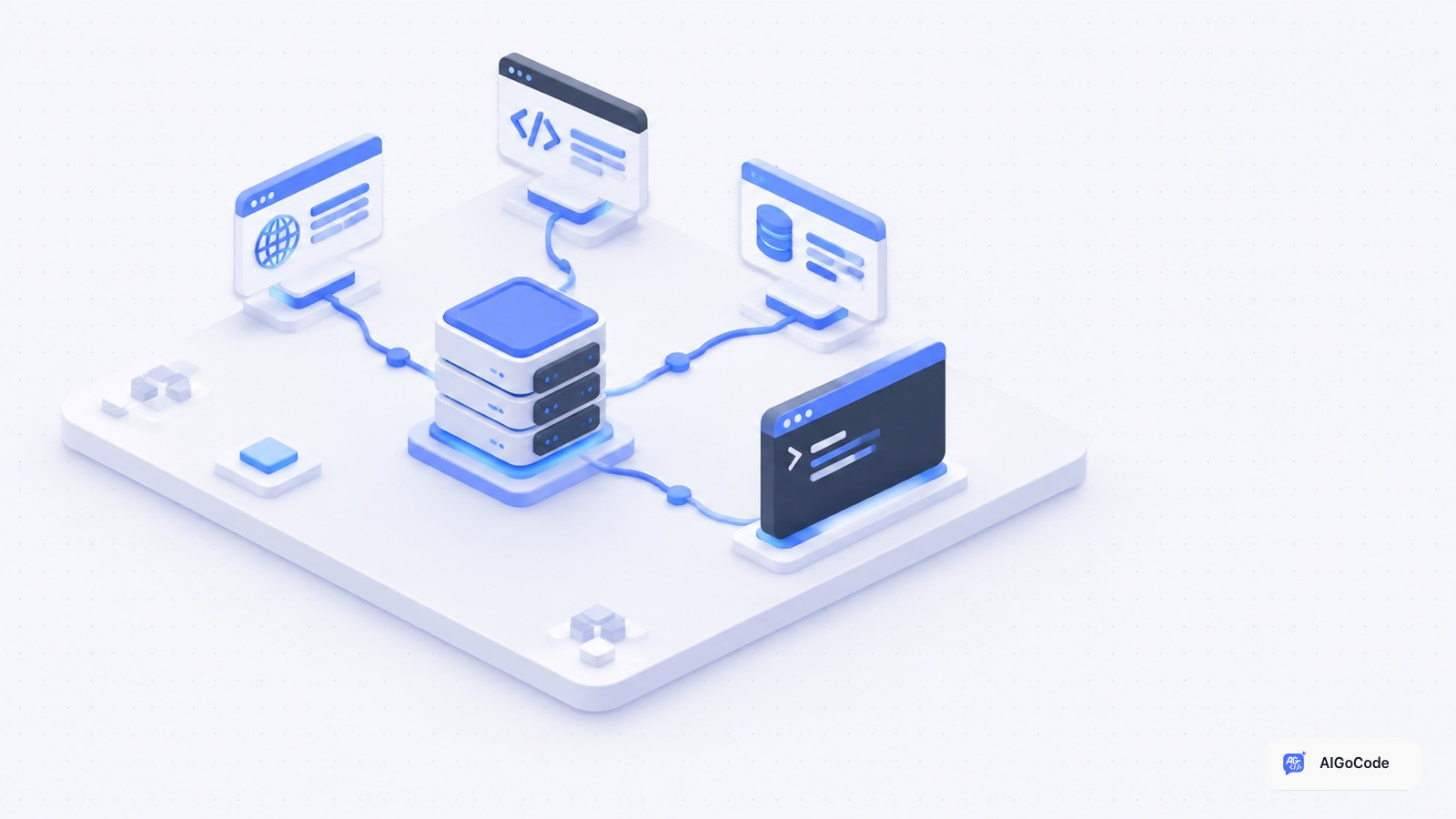 AIGoCode Base URL 按协议和工具分层填写的示意图