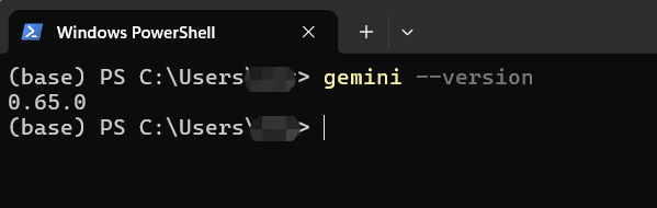 gemini --version 输出版本号